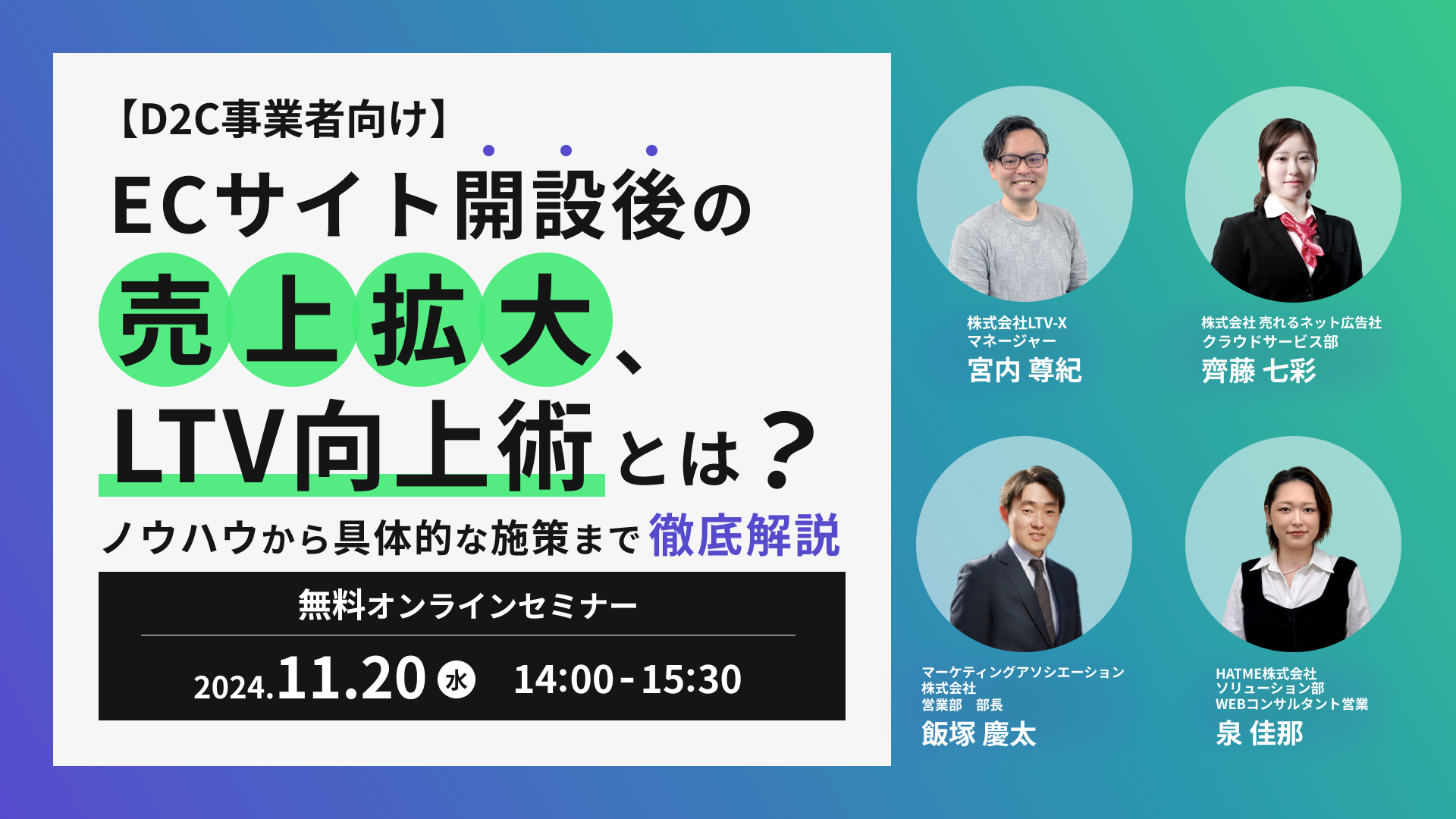 【D2C事業者向け】ECサイト開設後の売上拡大、LTV向上術とは？ノウハウから具体的な施策まで徹底解説